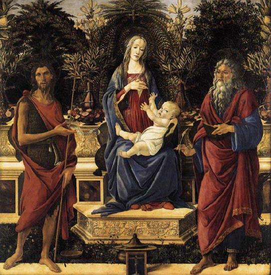Sandro Botticelli The Virgin and Child Enthroned Norge oil painting art